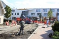 Street work sandweier baden-baden construction Royalty Free Stock Photo