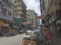 Vacant Street shop covid yau ma tei mong kok neigborhood kowloon hong kong traffic Royalty Free Stock Photo