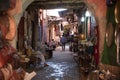 Street in zoco in Marrakech, Morroco