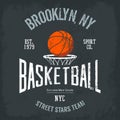 Streetball or urban sport team logo and banner Royalty Free Stock Photo