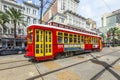 Streetcar on the Canal Street Line in New Orleans Royalty Free Stock Photo