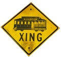 Streetcar crossing sign