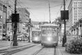 Streetcar in downtown New Orleans