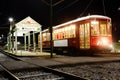Streetcar at Night in New Orleans Royalty Free Stock Photo