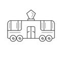 Streetcar tram line icon.