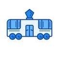 Streetcar tram line icon.