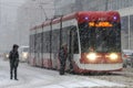 Streetcars in downtown Toronto Royalty Free Stock Photo