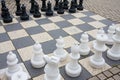 Streetchess at a square in the Netherlands Royalty Free Stock Photo