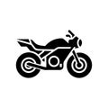 Streetfighter bike vector silhouette art Royalty Free Stock Photo