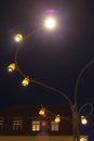 streetlamp on blue hour sunset sky Royalty Free Stock Photo