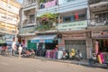 Streetlife - the cotton shop in Hochiminh City Royalty Free Stock Photo