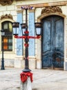 Streetlight in Barcelona Royalty Free Stock Photo
