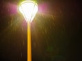 Streetlight on raining night Royalty Free Stock Photo