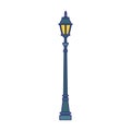 Streetlight vintage lamp icon, colorful design