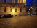 Brussels evening, cobble stone square