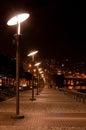 Streetlights at victoria harbour, Hong Kong Royalty Free Stock Photo