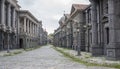 The streets of the abandoned uninhabitable city Royalty Free Stock Photo