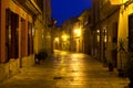 Streets of Acludia during the night, Mallorca Royalty Free Stock Photo