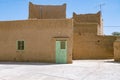 Streets with adobe houses in the city of Merzouga. Morocco