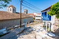 Streets of Afytos - small village on Kassandra peninsula, Chalkidiki, Greece Royalty Free Stock Photo