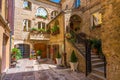 Streets and alleys in old town of Atri, medieval pearl near Teramo Abruzzo Italy