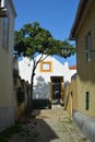 Streets of Almada. Portugal. Old town yard. Royalty Free Stock Photo