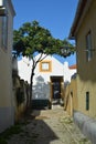 Streets of Almada. Portugal. Old town yard. Royalty Free Stock Photo