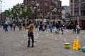 Streets of Amsterdam. Soap bubbles. Royalty Free Stock Photo