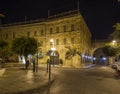 Streets of ancient city of akko at night. Israel Royalty Free Stock Photo