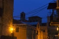 Streets of ancient city of akko at night. Israel Royalty Free Stock Photo