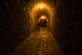 Streets of ancient city of akko at night. Israel Royalty Free Stock Photo