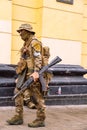 the streets of during the attempted military coup in Rostov-on-Don Russia. Royalty Free Stock Photo