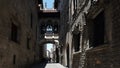 Streets of Barri Gotic in Barcelona, Catalonia, Spain