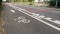 Streets with bike lanes Royalty Free Stock Photo