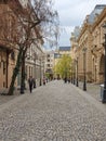 Streets of Bucharest old town - historic city center Royalty Free Stock Photo