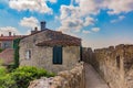 Streets and buildings of Capalbio, Italy