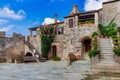 Streets and buildings of Capalbio, Italy Royalty Free Stock Photo