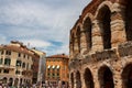 Streets and buildings of Verona (Veneto) city in Italy