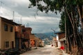 On the streets of Cajamarca.Cajamarca - a city in northern Peru Royalty Free Stock Photo