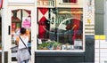 The streets of the center of the hague are surrounded by history shop window