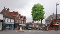 Streets in the center historic East Grinstead with shops.