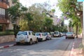 Streets in the city of Herzliya in summer in Israel Royalty Free Stock Photo