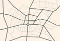 Streets on the city map - vector scheme