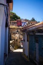 Streets and colorful houses in Cudillero, Asturias, Spain Royalty Free Stock Photo