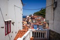 Streets and colorful houses in Cudillero, Asturias, Spain Royalty Free Stock Photo