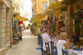 Streets of Corfu town, Greece Royalty Free Stock Photo