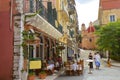 Streets of Corfu town, Greece Royalty Free Stock Photo