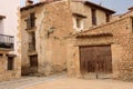 streets and corners of the medieval village of Mirambel, Maestrazgo, Teruel province, Aragon,Spain Royalty Free Stock Photo