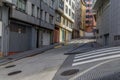 A Tight Uphill Street in A CoruÃÂ±a, Spain Royalty Free Stock Photo