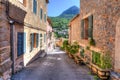 Streets of Deia, small village in the mountains, Mallorca, Spain Royalty Free Stock Photo